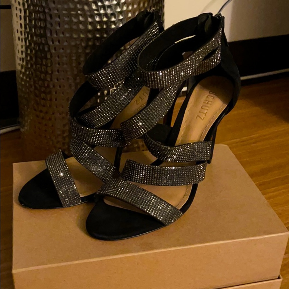 Schutz Jia crystal embellished High heel shoe